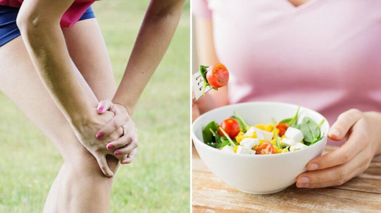 Insalata di verdure per l'artrosi del ginocchio